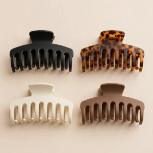 Matte Hair Claw Clips - Set of 4