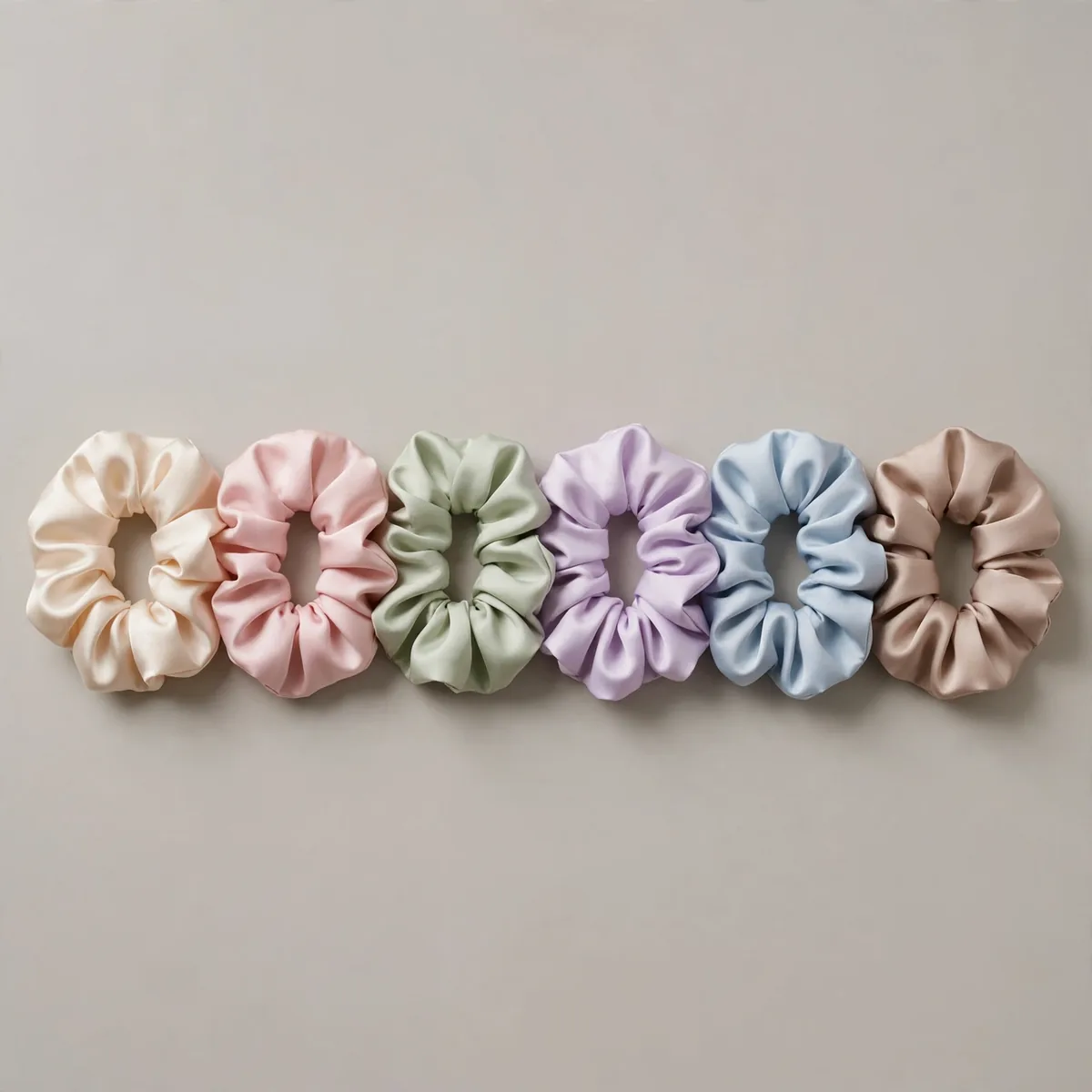 Satin Scrunchies - Pack of 6