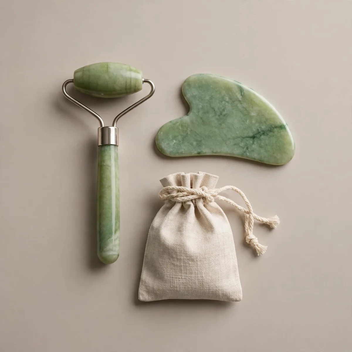 Jade Roller & Gua Sha Facial Set